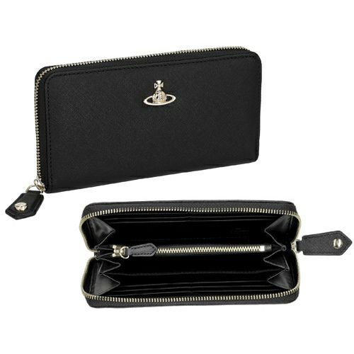 ヴィヴィアンウエストウッド 長財布 レディース SAFFIANO ブラック