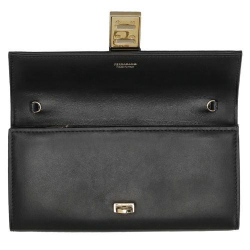 フェラガモ 長財布 チェーンウォレット レディース ブラック FERRAGAMO