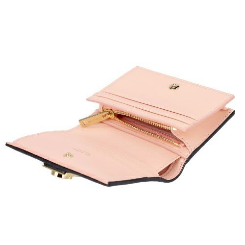フェラガモ 二つ折り財布 コンパクト財布 レディース ブラック FERRAGAMO 220633 770850 NERO/NYLUND PINK