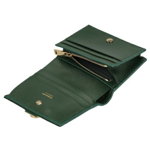 フェラガモ 二つ折り財布 コンパクト財布 レディース グリーン