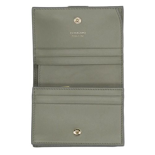 フェラガモ 二つ折り財布 コンパクト財布 レディース グレー FERRAGAMO