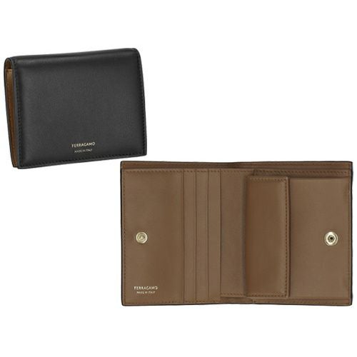 フェラガモ 二つ折り財布 コンパクト財布 レディース ブラック