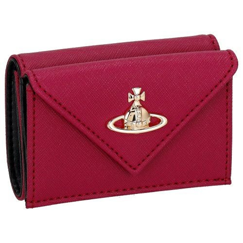 ヴィヴィアンウエストウッド 三つ折り財布 コンパクト財布 レディース SAFFIANO PLAIN レッド Vivienne Westwood 5115002EW H411 RED