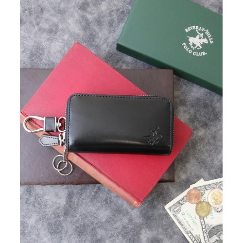 ビバリーヒルズポロクラブ キーケース メンズ ブラック BEVERLY HILLS POLO CLUB BHG-M1005 ブラック/ネイビー