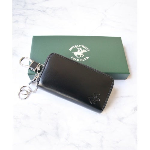ビバリーヒルズポロクラブ キーケース メンズ ブラック BEVERLY HILLS POLO CLUB BHG-M1005 ブラック/ネイビー