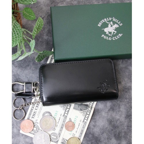 ビバリーヒルズポロクラブ キーケース メンズ ブラック BEVERLY HILLS POLO CLUB BHG-M1005 ブラック/ネイビー