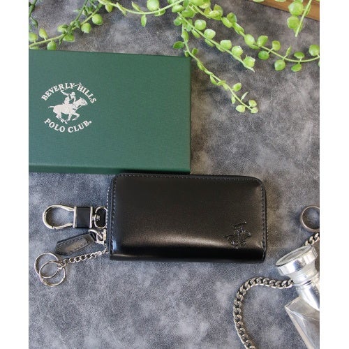 ビバリーヒルズポロクラブ キーケース メンズ ブラック BEVERLY HILLS POLO CLUB BHG-M1005 ブラック/ネイビー