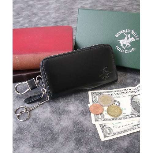 ビバリーヒルズポロクラブ キーケース メンズ ブラック BEVERLY HILLS POLO CLUB BHG-M1005 ブラック/ネイビー
