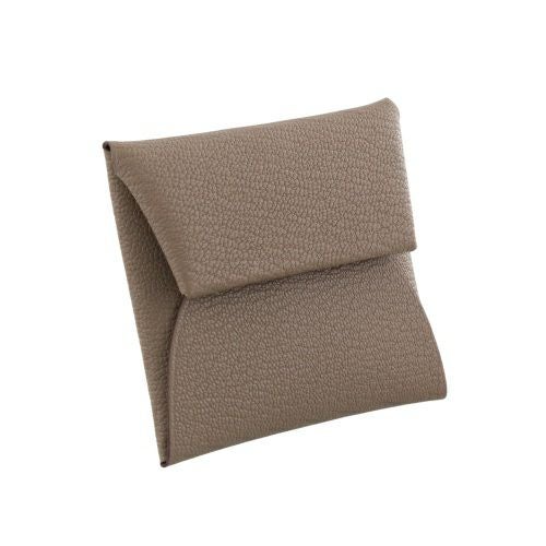 エルメス バスティア シェーブル エトゥープ シルバー金具 W刻印 コインケース メンズ レディース バスティア ブラウン HERMES