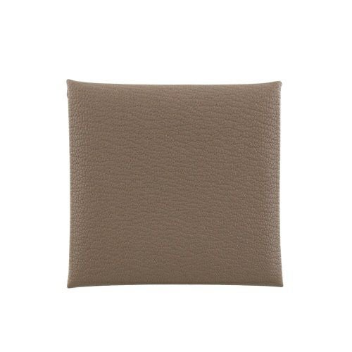 エルメス バスティア シェーブル エトゥープ シルバー金具 W刻印 コインケース メンズ レディース バスティア ブラウン HERMES