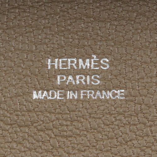 エルメス バスティア シェーブル エトゥープ シルバー金具 W刻印 コインケース メンズ レディース バスティア ブラウン HERMES