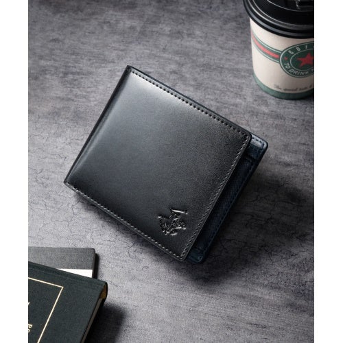 ビバリーヒルズポロクラブ 二つ折り財布 メンズ ブラック BEVERLY HILLS POLO CLUB BHG-M1002 ブラック/ネイビー
