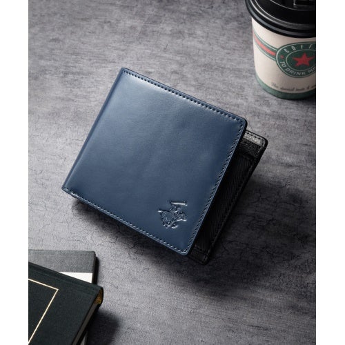ビバリーヒルズポロクラブ 二つ折り財布 メンズ ネイビー BEVERLY HILLS POLO CLUB BHG-M1002 ネイビー/ブラック