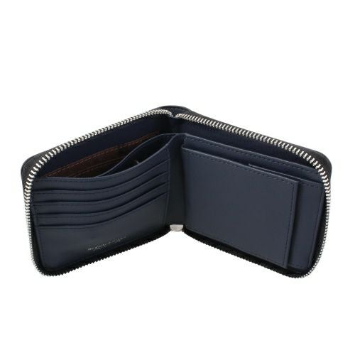 ビバリーヒルズポロクラブ 二つ折り財布 メンズ ブラック BEVERLY HILLS POLO CLUB BHG-M1004 ブラック/ネイビー