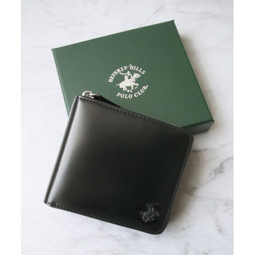 ビバリーヒルズポロクラブ 二つ折り財布 メンズ ブラック BEVERLY HILLS POLO CLUB BHG-M1004 ブラック/ネイビー