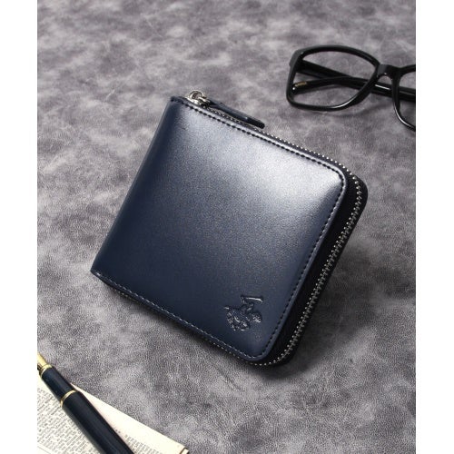 ビバリーヒルズポロクラブ 二つ折り財布 メンズ ネイビー BEVERLY HILLS POLO CLUB BHG-M1004 ネイビー/ブラック
