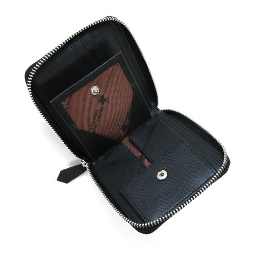 ビバリーヒルズポロクラブ 二つ折り財布 メンズ ブラック BEVERLY HILLS POLO CLUB BHG-M2004