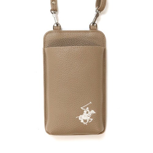ビバリーヒルズポロクラブ ショルダーバッグ スマホショルダー メンズ レディース ブラウン BEVERLY HILLS POLO CLUB BH2009 グレージュ