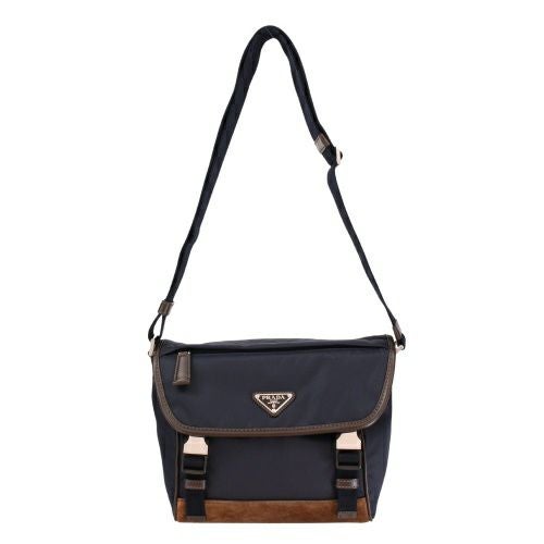 プラダ ショルダーバッグ メンズ トライアングルロゴ ネイビー PRADA