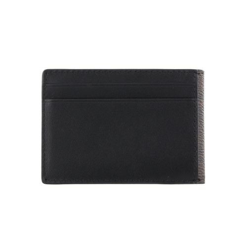 コーチ アウトレット カードケース メンズ シグネチャー コンパクト ビルフォールド ウォレット カードケース ブラウン COACH OUTLET CW368 EEW ウォルナット/ブラック