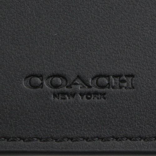 コーチ アウトレット カードケース メンズ シグネチャー コンパクト ビルフォールド ウォレット カードケース ブラウン COACH OUTLET CW368 EEW ウォルナット/ブラック