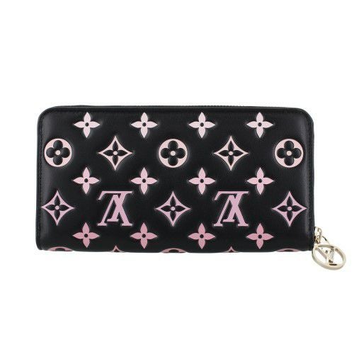 ルイヴィトン 長財布 レディース モノグラム ジッピー･ウォレット ブラック LOUIS VUITTON M12152 ブラック/ピンク