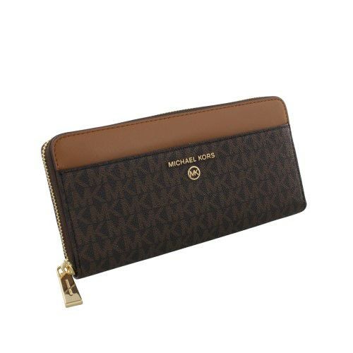 マイケルコース 長財布 レディース JET SET CHARM MK SIG ブラウン