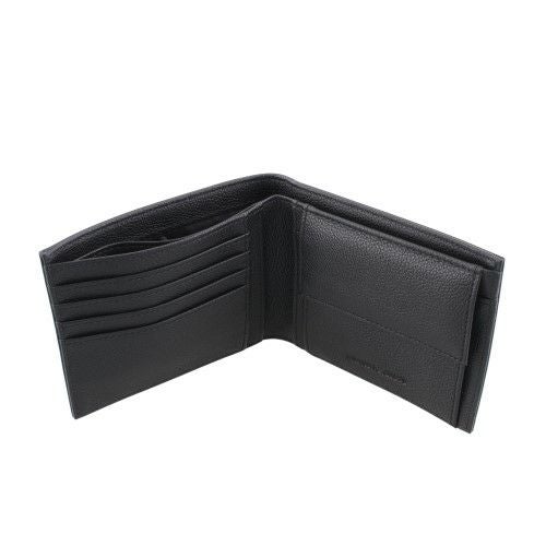 エンポリオアルマーニ 二つ折り財布 メンズ ブラック EMPORIO ARMANI Y4R570 YQ13X 80648 BLACK GUNMETAL