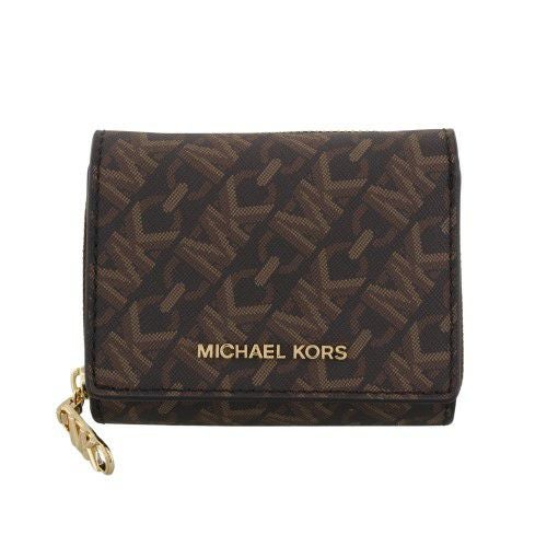 マイケルコース 三つ折り財布 コンパクト財布 レディース ブラウン MICHAEL KORS 32S4G8ED8B 227 BRN LUGGAGE