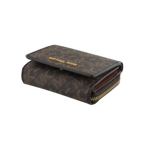 マイケルコース 三つ折り財布 コンパクト財布 レディース ブラウン MICHAEL KORS 32S4G8ED8B 227 BRN LUGGAGE