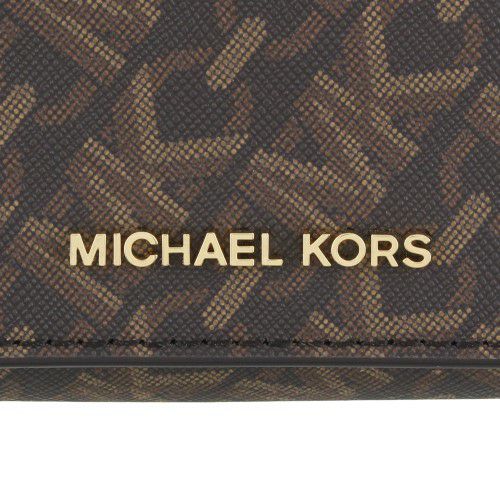 マイケルコース 三つ折り財布 コンパクト財布 レディース ブラウン MICHAEL KORS 32S4G8ED8B 227 BRN LUGGAGE