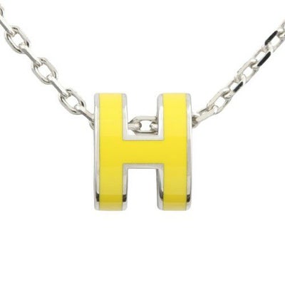 エルメス ネックレス レディース MINI POP H イエロー HERMES 