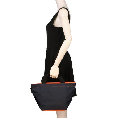 エルベシャプリエ ハンドバッグ トートバッグ レディース ナイロン舟型トートM ネイビー Herve Chapelier 1027N 19 Marine/36 Mandarine
