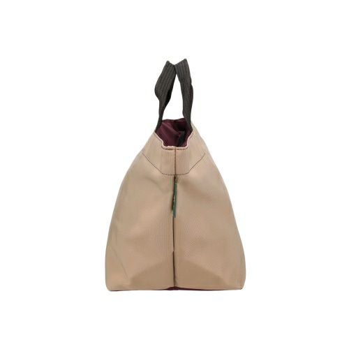 エルベシャプリエ ハンドバッグ トートバッグ レディース ナイロン舟型トートM ベージュ Herve Chapelier 1027N 63 Mastic/24 Aubergine
