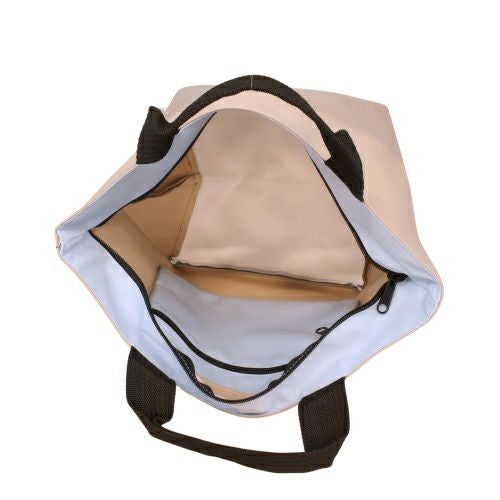 エルベシャプリエ ハンドバッグ トートバッグ レディース ナイロン舟型トートM ベージュ Herve Chapelier 1027N 05 Nacre/10 Bleuet