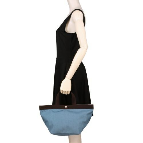 エルベシャプリエ ハンドバッグ トートバッグ レディース コーデュラ舟型トートM ブルー Herve Chapelier 707C 06 Denim/69 Moka