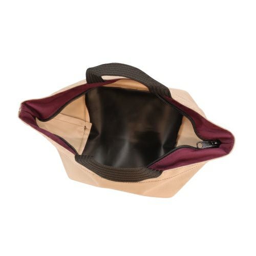 エルベシャプリエ ハンドバッグ トートバッグ レディース ナイロン舟型トートS ベージュ Herve Chapelier 901N 63 Mastic/24 Aubergine