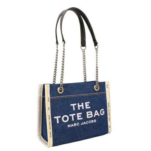 マークジェイコブス ショルダーバッグ レディース ザ デニム チェーン トート バッグ スモール ブルー Marc Jacobs 2F4HTT029H05 473 DARK WASH