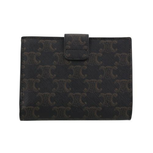 セリーヌ 二つ折り財布 レディース ミディアムウォレット ヴィクトワール トリオンフキャンバス ブラウン CELINE 10M912CQH 04LU TAN