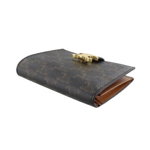 CELINE 二つ折り財布 モノグラム セリーヌ CELINE CELINE 二つ折り財布 TRIOMPHE 10K623DPV レザー