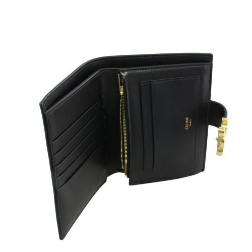 セリーヌ 二つ折り財布 レディース トリオンフ ブラック CELINE