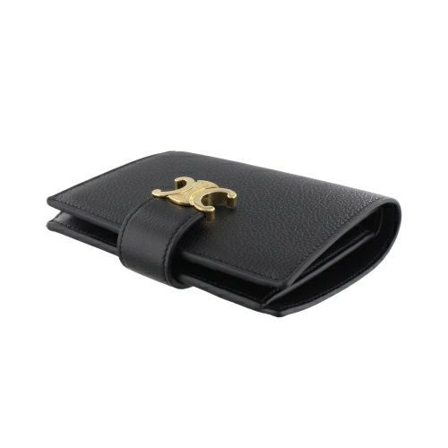 セリーヌ 二つ折り財布 レディース トリオンフ ブラック CELINE