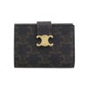セリーヌ 二つ折り財布 レディース ファインウォレット ヴィクトワール トリオンフキャンバス ブラウン CELINE 10M962CQH 04LU TAN