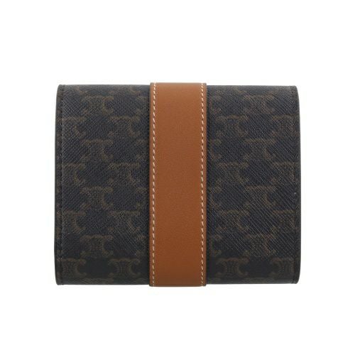 セリーヌ 三つ折り財布 レディース スモール トリフォールドウォレット トリオンフ ブラウン CELINE 10D572BZ9 04LU TAN