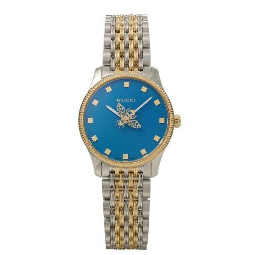 グッチ GUCCI 腕時計 Gタイムレス YA1265029 ビー ブルー文字盤 SS クオーツアナログ 【箱・保付き】 ☆大人気☆GUCCI G-Timeless Quartz Blue Dial Ladies Watch (GUCCI