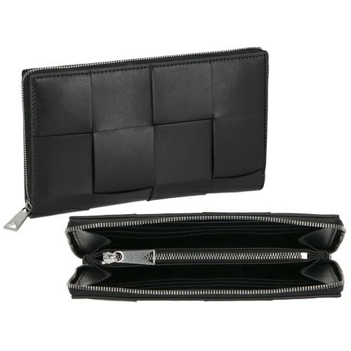 ボッテガヴェネタ 長財布 メンズ カセット ジップアラウンドウォレット ブラック BOTTEGA VENETA 649607 VBWD2 8803