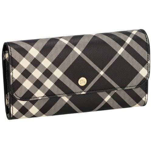 バーバリー 長財布 レディース ハルトン バーバリーチェック ブラック BURBERRY 8095269