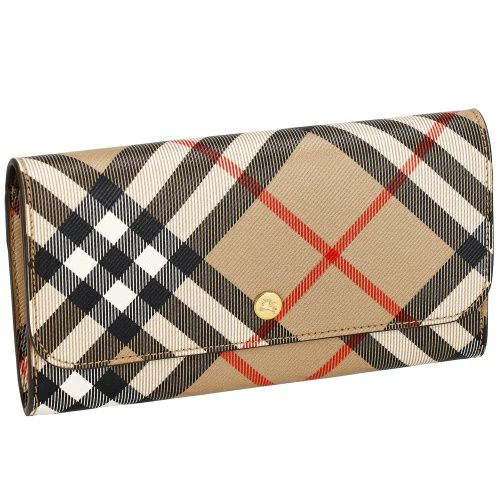 バーバリー 長財布 レディース ハルトン バーバリーチェック ベージュ BURBERRY 8095272
