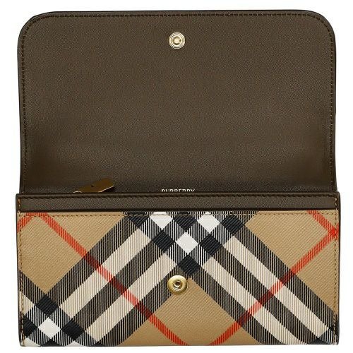 バーバリー 長財布 レディース ハルトン バーバリーチェック ベージュ BURBERRY 8095272