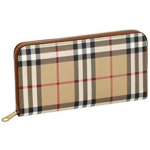 バーバリー 長財布 メンズ レディース エルモア ヴィンテージチェック ベージュ BURBERRY 8094438 ARCHIVE BEIGE